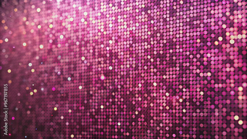 Shimmering mosaic dots of pink glamour creating a textured empty background with glitter abstract elements, shimmer, mosaic © Selene Studio