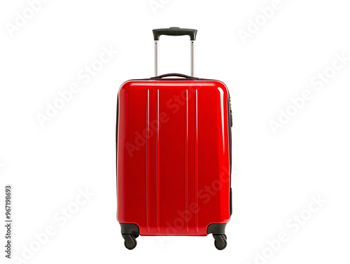 Obraz na płótnie a red suitcase with wheels w salonie