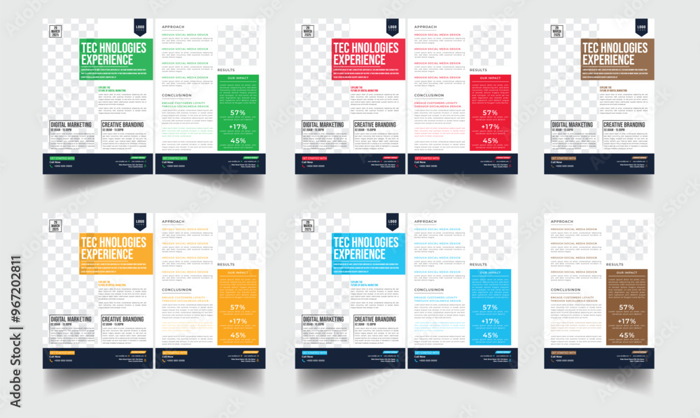 Technical Data Sheet layout template. Product Catalogue & modern a4