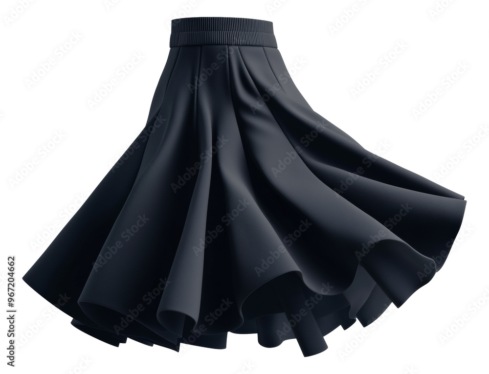 Elegant black skirt isolated on transparent background. Elegant black skirt isolated on transparent background.