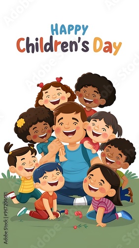 Children’s Day, Poster, children day, Happy Children’s Day, Banner, childrens day, Story. Illustration Art.
