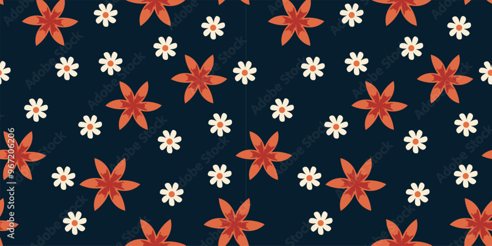 Floral Botanical seamless patern for background, fabric, or wallpaper. Beautiful pattern for fashion. Vector Eps Floral Botanical seamless patern for background, fabric, or wallpaper. Beautiful pattern for fashion. Vector Eps