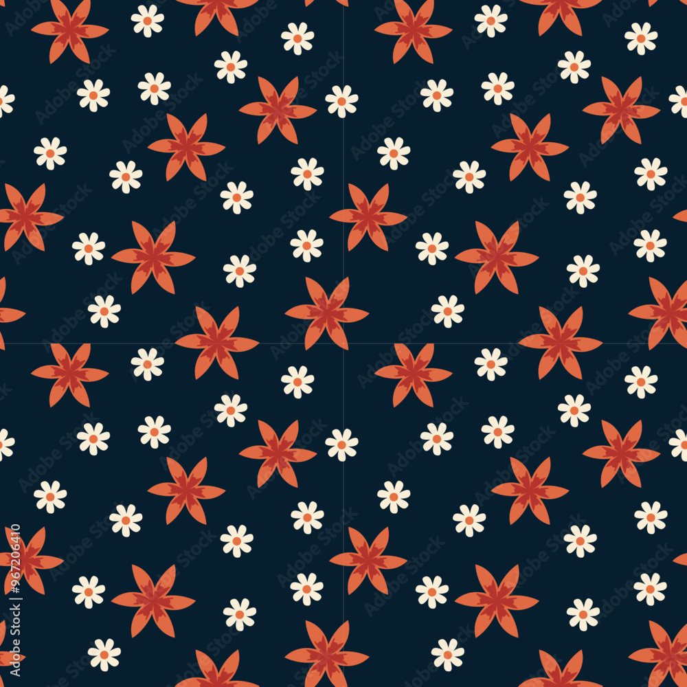 Floral Botanical seamless patern for background, fabric, or wallpaper. Beautiful pattern for fashion. Vector Eps Floral Botanical seamless patern for background, fabric, or wallpaper. Beautiful pattern for fashion. Vector Eps