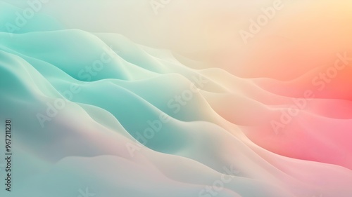 A stylish and contemporary abstract featuring orange pink blue wavy line art in white background generative ai