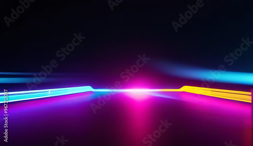 neon lights creating mesmerizing speed effect photo