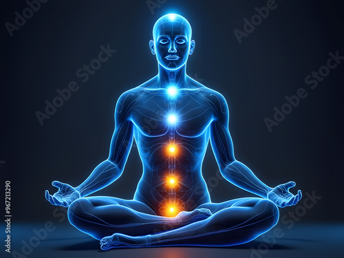 Chakra Balance Visualization on Human Body
