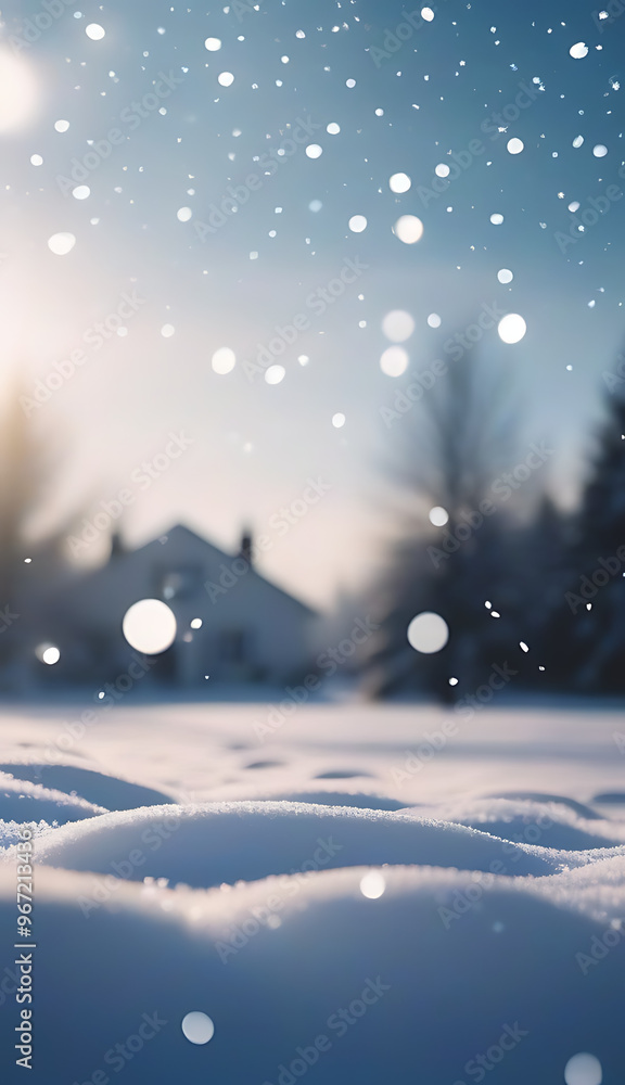 snow falls softly creating dreamy ethereal effect snow falls softly creating dreamy ethereal effect