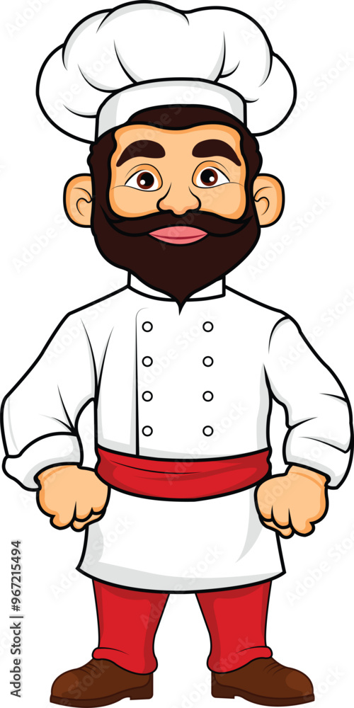 Chef Mascot Character Vector Illustration Chef Mascot Character Vector Illustration