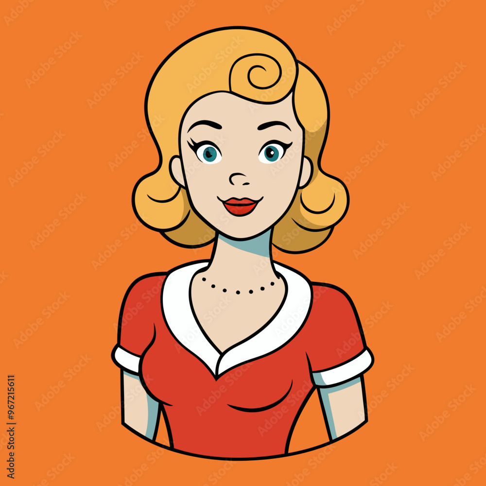woman face vector retro beauty illustration woman face vector retro beauty illustration