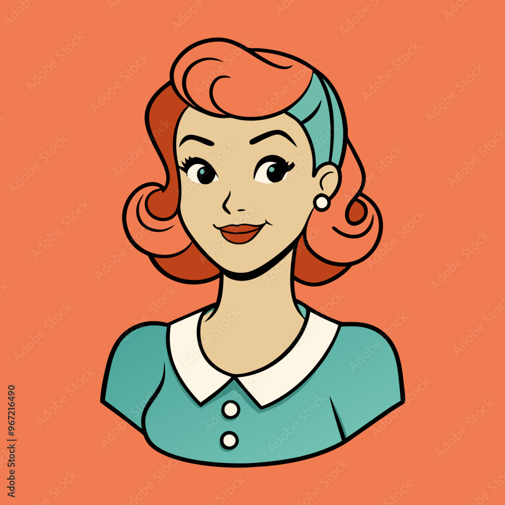 woman face vector retro beauty illustration woman face vector retro beauty illustration