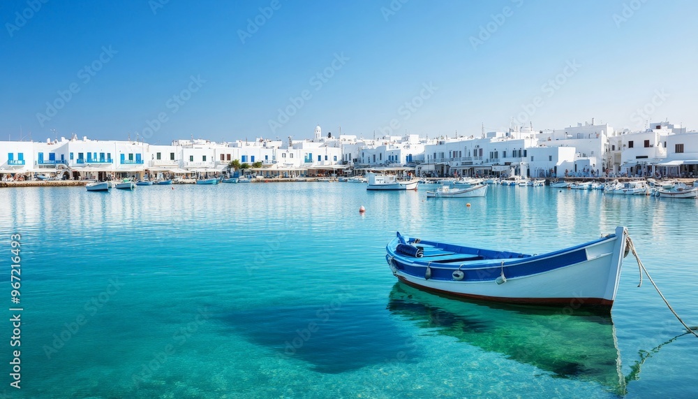 Picturesque Harbor in a Greek Village. Picturesque Harbor in a Greek Village.