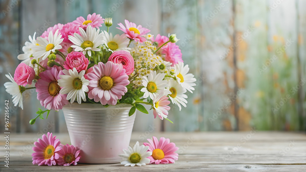 Spring frame of small pink flowers and daisies, floral arrangement, spring, frame, small, pink, flowers, daisies, floral Spring frame of small pink flowers and daisies, floral arrangement, spring, frame, small, pink, flowers, daisies, floral