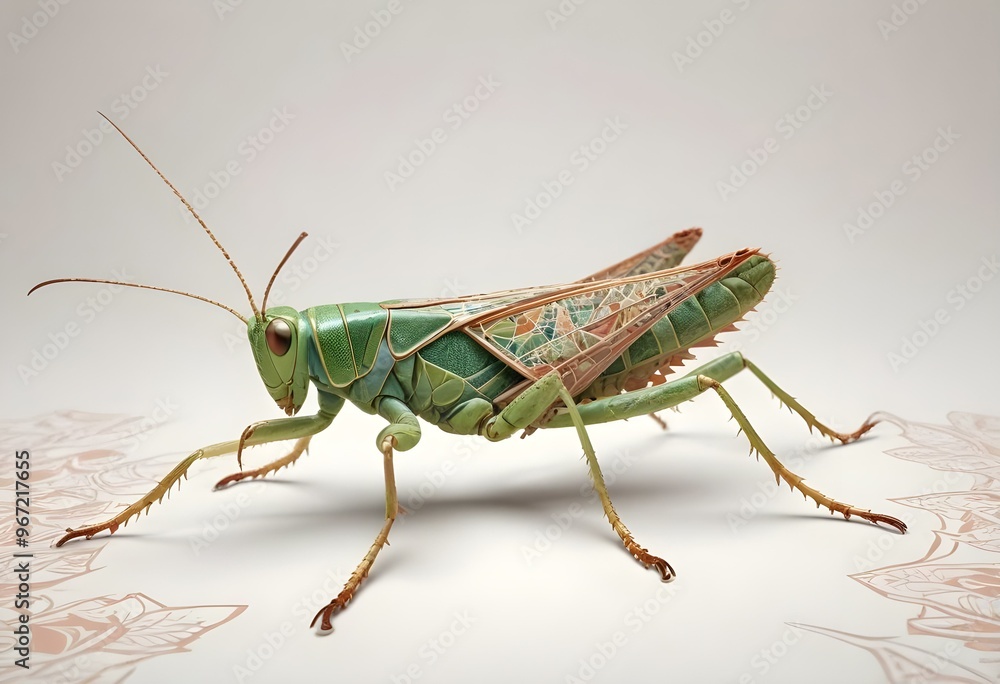Giant Shield mantis closeup with self defense position on white background Shield mantis closeup Giant Shield mantis closeup with self defense position on white background Shield mantis closeup