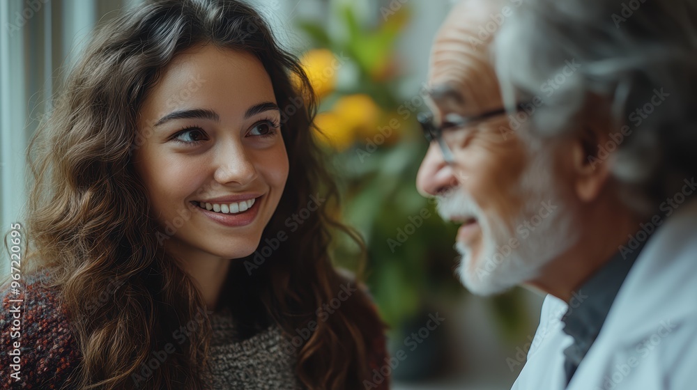 Captivating Moment of Patient's Gratitude Towards Doctor in Warm Medical Setting Captivating Moment of Patient's Gratitude Towards Doctor in Warm Medical Setting