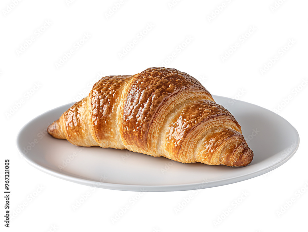 a croissant on a plate a croissant on a plate