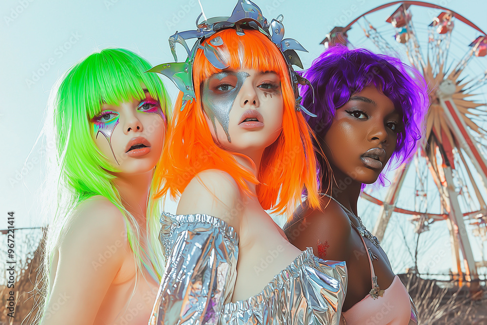 Obraz premium Wonderland Duo Halloween Cosplay
