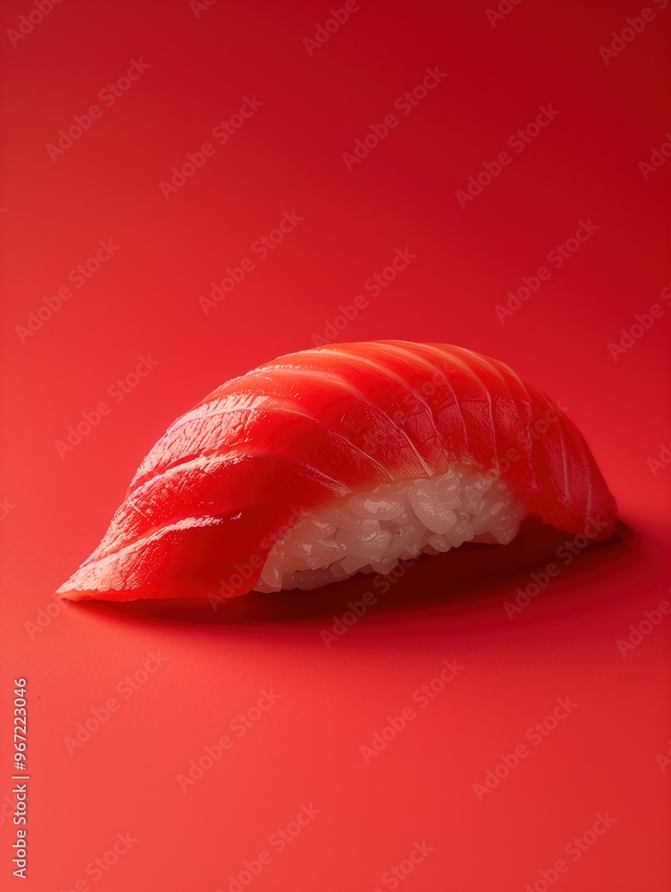Elegant Chutoro Nigiri sushi plate isolated bold background presentation Elegant Chutoro Nigiri sushi plate isolated bold background presentation