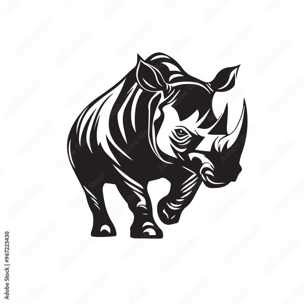 Rhinoceros in cartoon, doodle style . Image for t-shirt, web, mobile apps and ui. Isolated 2d vector illustration in logo, icon, sketch style, Eps 10, black and white. AI Generative Rhinoceros in cartoon, doodle style . Image for t-shirt, web, mobile apps and ui. Isolated 2d vector illustration in logo, icon, sketch style, Eps 10, black and white. AI Generative
