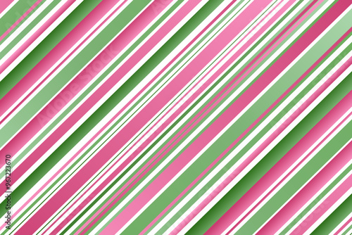 Candy cane background. Pink and green diagonal stripes background