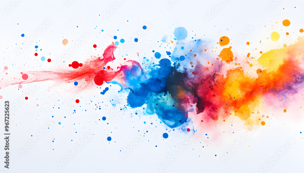 Obraz premium White Space with a Splash of Color Mostly white