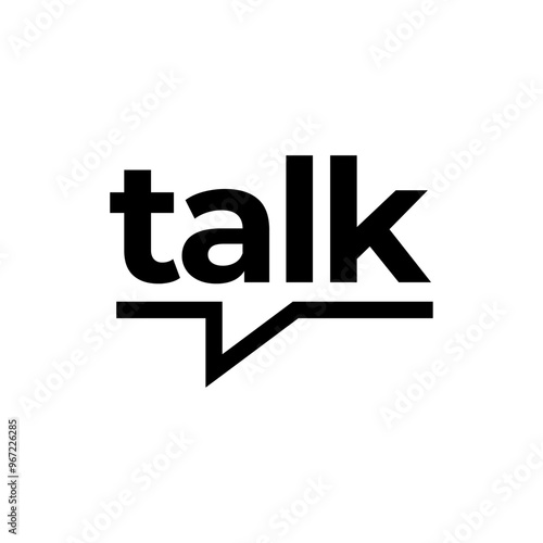 Modern Chat Talk Logo Design Vector Template