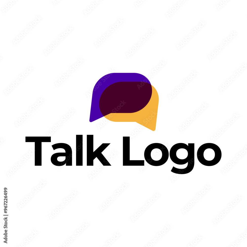 Fototapeta premium Modern Chat Talk Logo Design Vector Template