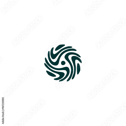 abstract liquid vortex logo. dynamic shape for business