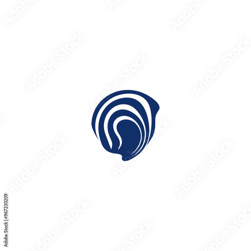 abstract shellfish liquid shape icon Oyster Sea Food Icon Colored