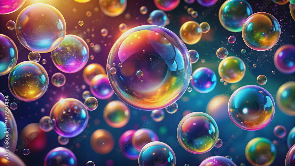 Background with colorful bubbles floating in the air, bubbles, background, abstract, texture, sphere, round, glossy, vibrant Background with colorful bubbles floating in the air, bubbles, background, abstract, texture, sphere, round, glossy, vibrant