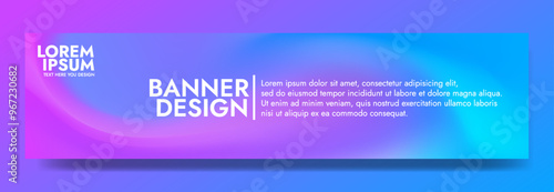 Eye catching banner design with vibrant gradient waves, perfect for grabbing attention.