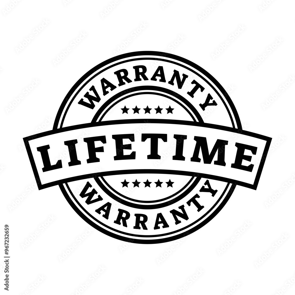 Set of Lifetime Warranty Stamp, Imprint, Seal Template in flat color. Vector Stock Illustration Set of Lifetime Warranty Stamp, Imprint, Seal Template in flat color. Vector Stock Illustration