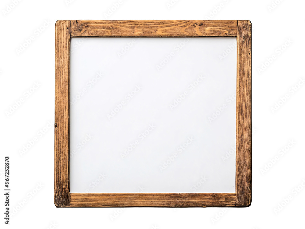 a wooden frame with a white board a wooden frame with a white board