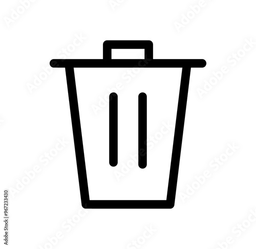 ゴミ箱　シンプルな黒のアイコン