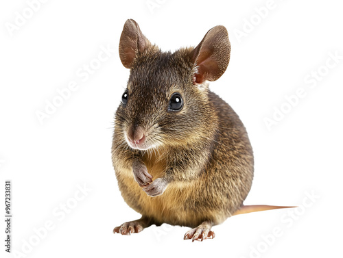 a small brown mouse with long ears photo