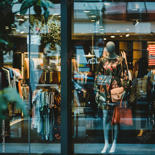 Clothes store with mannequin