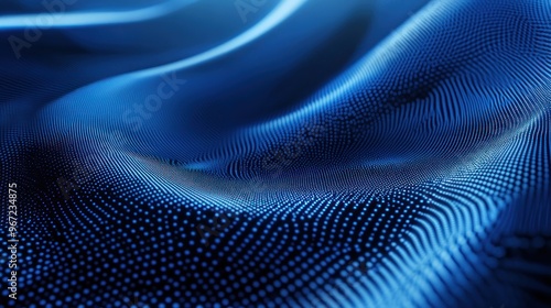 Abstract Blue Wavy Pattern