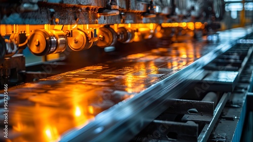 Aluminum block platen in a pressing machine of a rolling mill photo