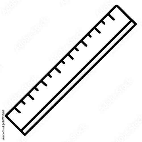 ruler outline coloring book page line art illustration digital drawing