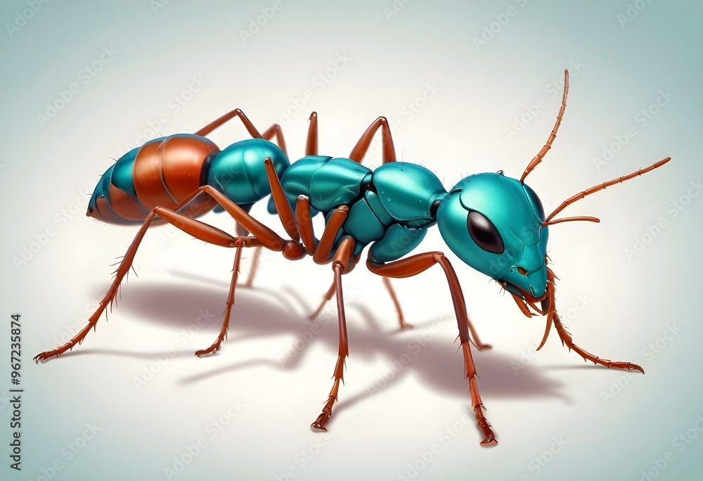 ant on a white background ant on a white background