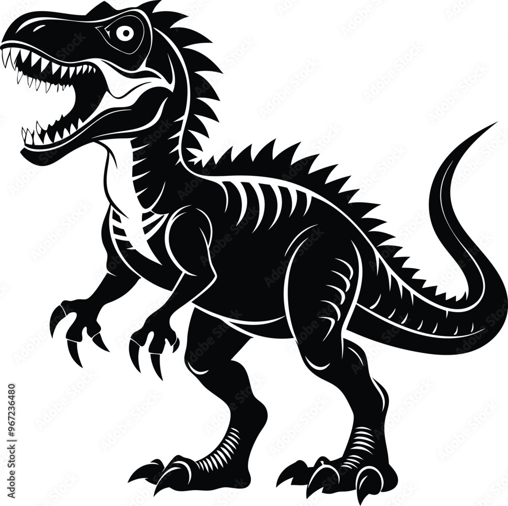 black dinosaur vector illustration silhouette, Print black dinosaur vector illustration silhouette, Print