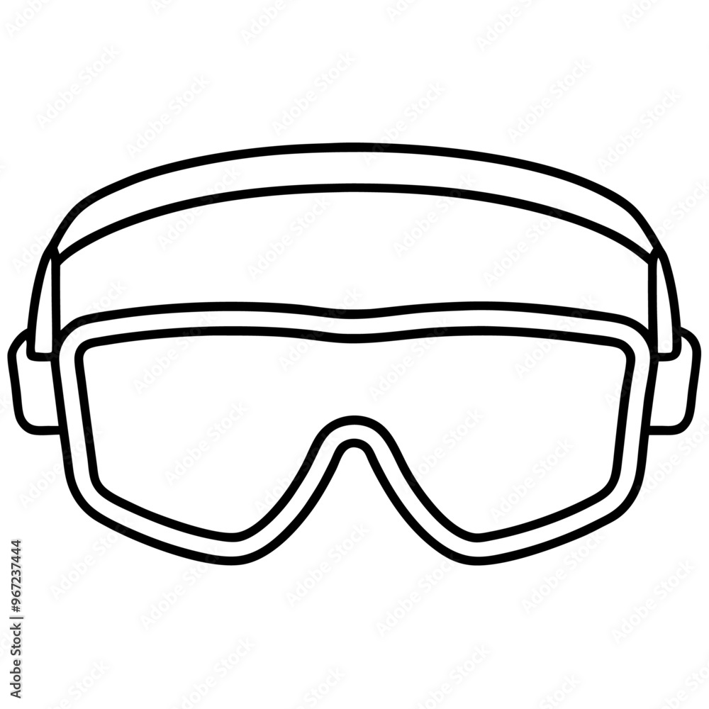 safety goggles outline coloring book page line art illustration digital drawing safety goggles outline coloring book page line art illustration digital drawing