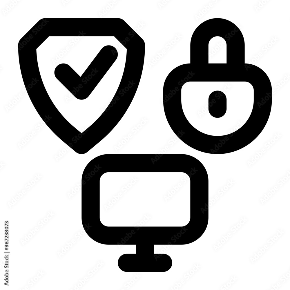 cybersecurity, cyber security, computer security, computer protection, security, protection outline icon cybersecurity, cyber security, computer security, computer protection, security, protection outline icon