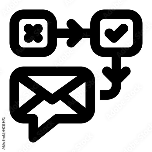 spoofing, message spoofing, email spoofing, sms spoofing, scam, email, message outline icon