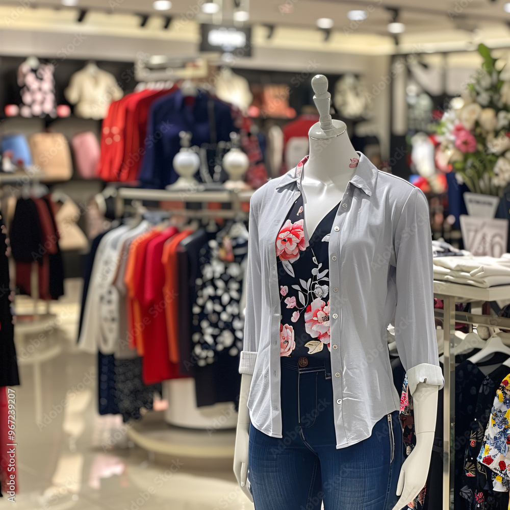 Clothes store with mannequin Clothes store with mannequin