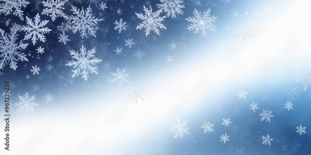 Delicate Snowfall: A Winter's Dance of Snowflakes Delicate Snowfall: A Winter's Dance of Snowflakes