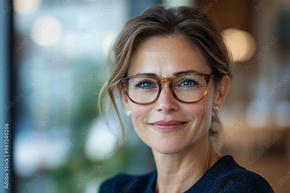 Happy middle aged professional german business woman, smiling mature executive ceo manager, 45 years old female entrepreneur, confident business owner wearing glasses in office. Headshot portrait Happy middle aged professional german business woman, smiling mature executive ceo manager, 45 years old female entrepreneur, confident business owner wearing glasses in office. Headshot portrait
