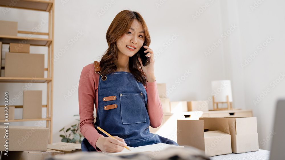 Female asian live streaming online for sale a clothes, e-commerce and marketing media Female asian live streaming online for sale a clothes, e-commerce and marketing media