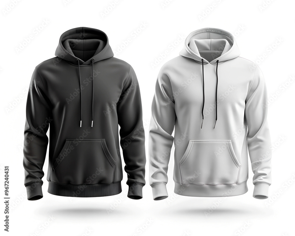 White and black hoodie mockup design with white background. hoodi front side mockup. White and black hoodie mockup design with white background. hoodi front side mockup.