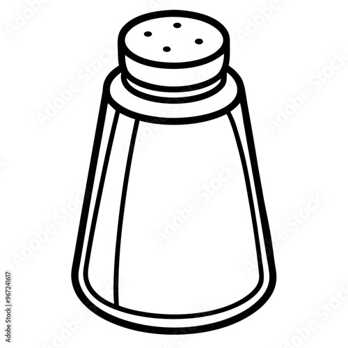salt shaker outline coloring book page line art illustration digital drawing