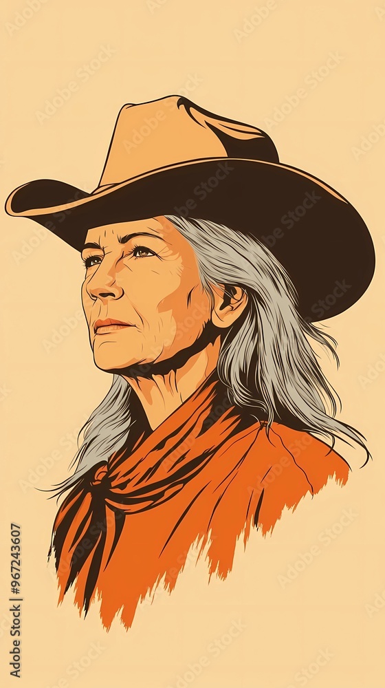 background image of a cowboy woman, western illustration style, western. background image of a cowboy woman, western illustration style, western.